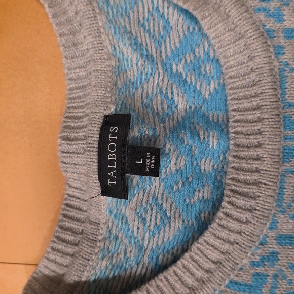 Talbots - Icelandic Nature- Lambswool Nylon Blend Crewneck Sweater. Size L - Picture 3 of 3